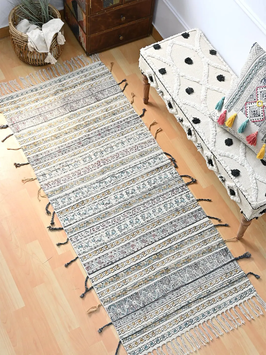 Wind - Block Printed Floor Runner 1