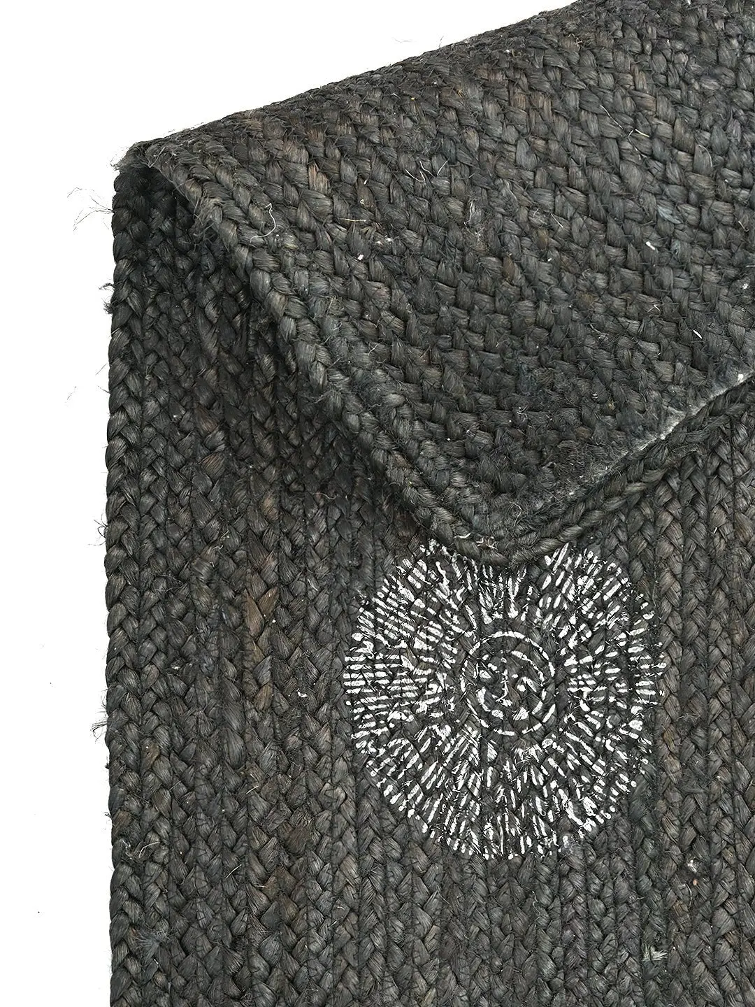 Isaac - Jute Braided Block Printed Floor Runner 4