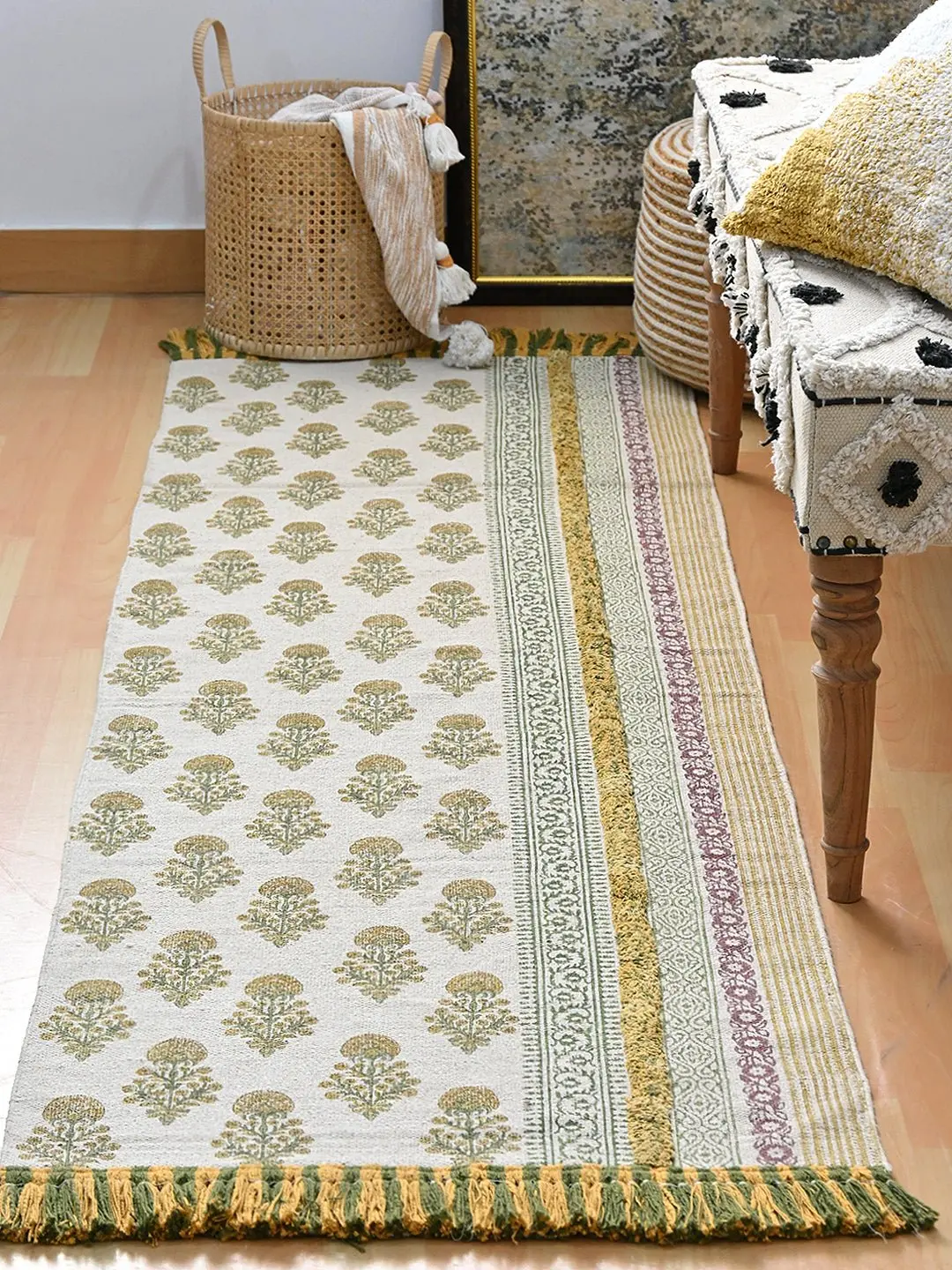 Andrea- Block Printed Floor Runner 1