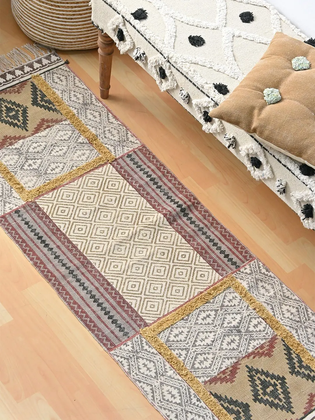 Auro -Block Printed Floor Runner 1