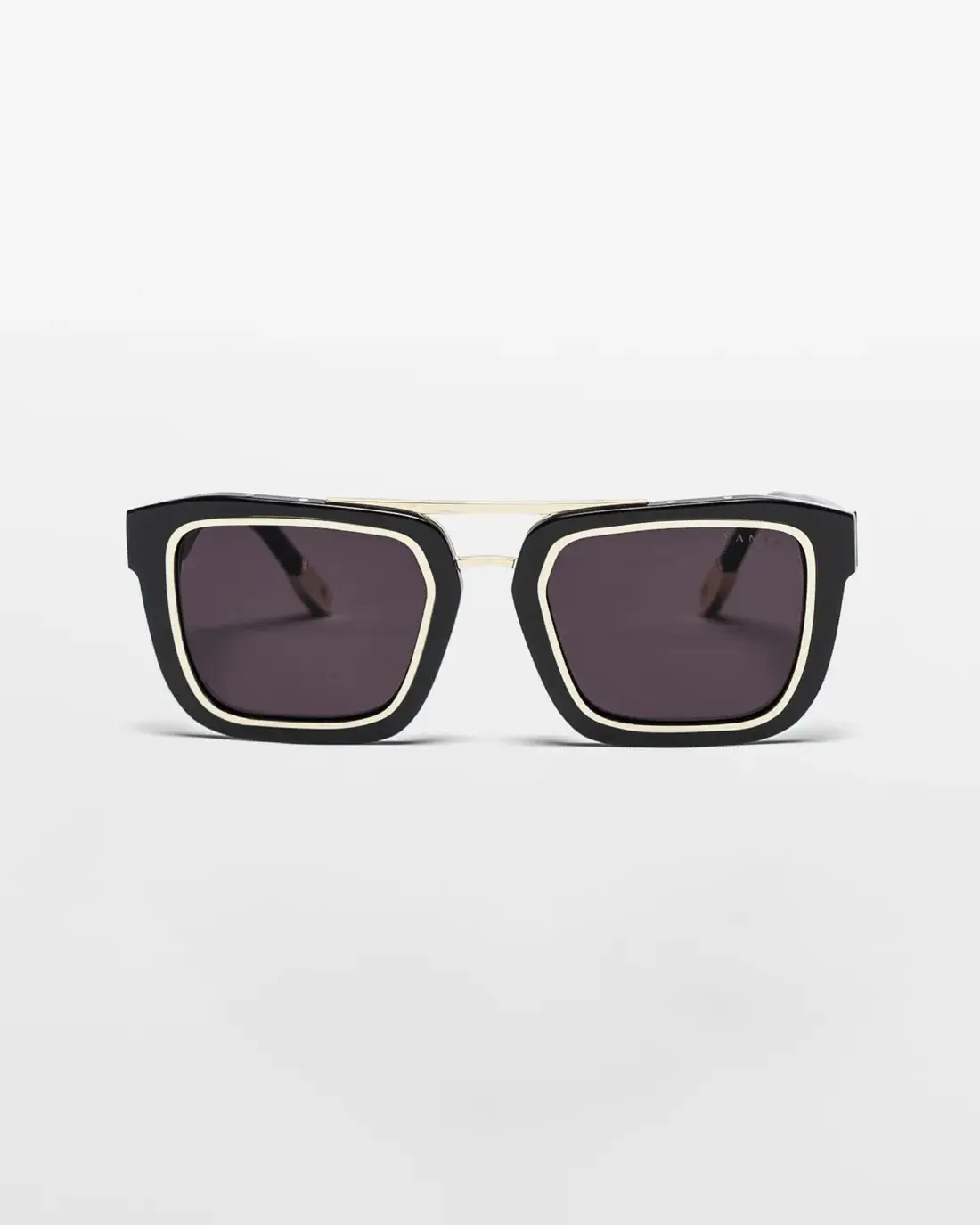 Vanta Draco Sunglasses - Gloss Black & Gold Metal 1