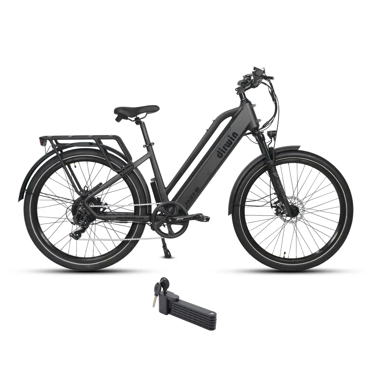 Dirwin 500W 48V Pacer Lite Long Range Step-Thru Electric Bike 1