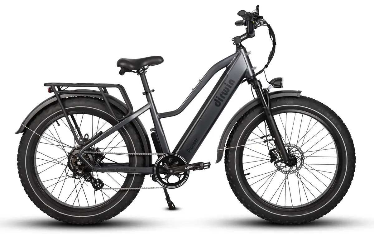 Dirwin 750W Pioneer Step-Thru Fat Tire Electric Bike 1