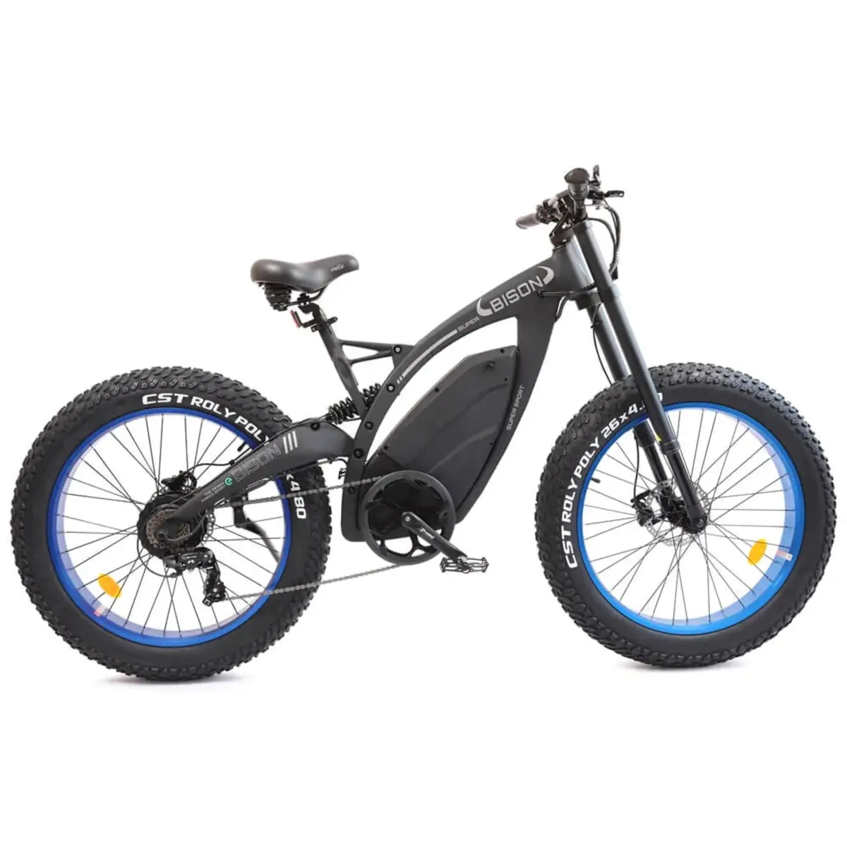 Ecotric 1000W Bison Fat Tire Electric Bike - Matte Black 1