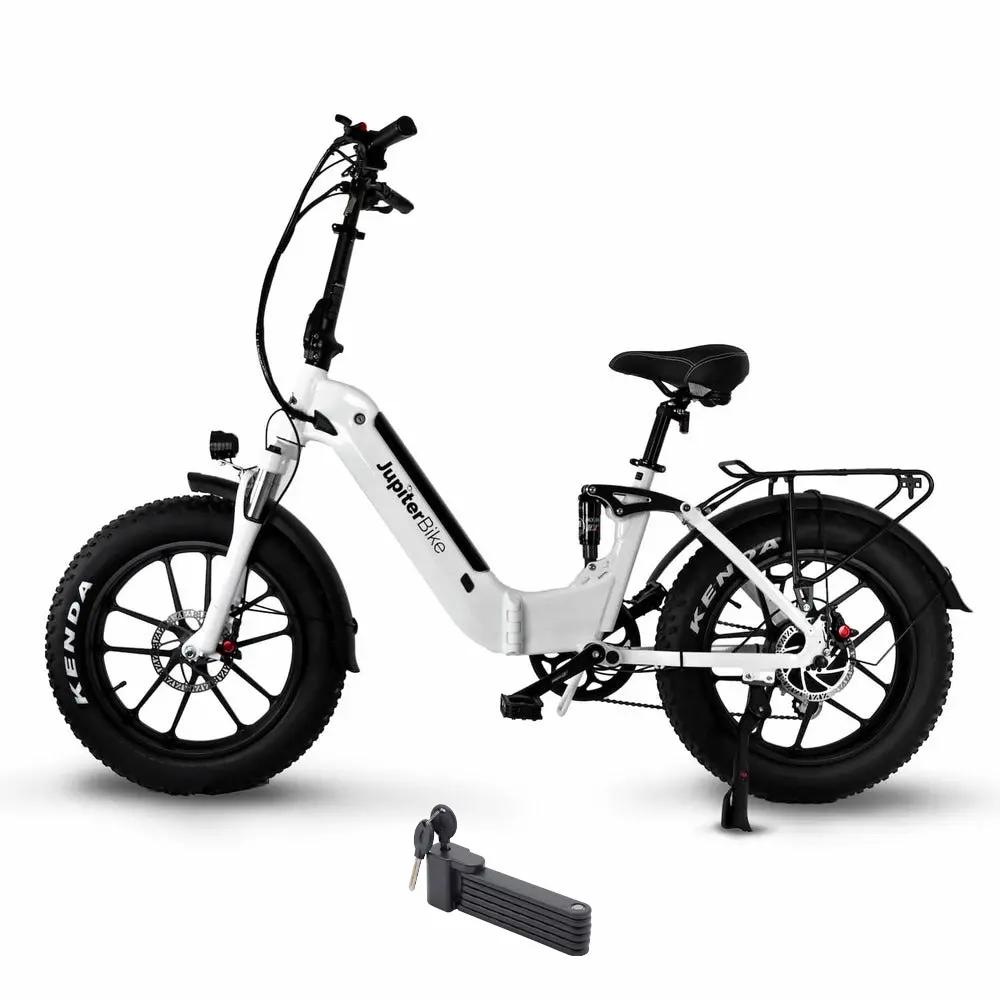 Jupiterbike 750W Defiant St All-Terrain Folding Step-Thru Fat Tire Electric Bike 1