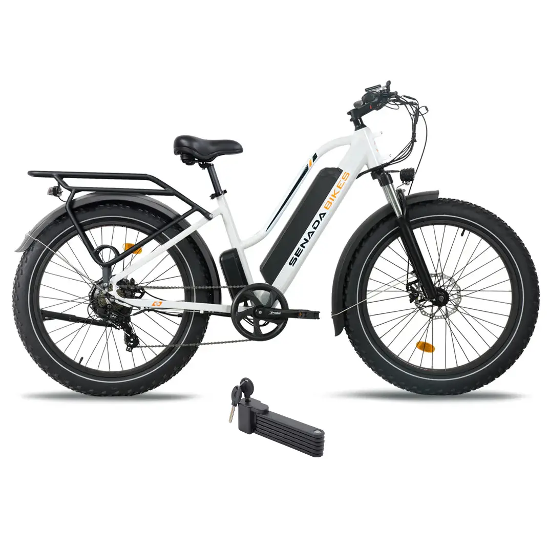 Senada Bikes 1000W 48V Herald Pro All-Terrain Comfort Fat Tire Step-Thru Electric Bike 1