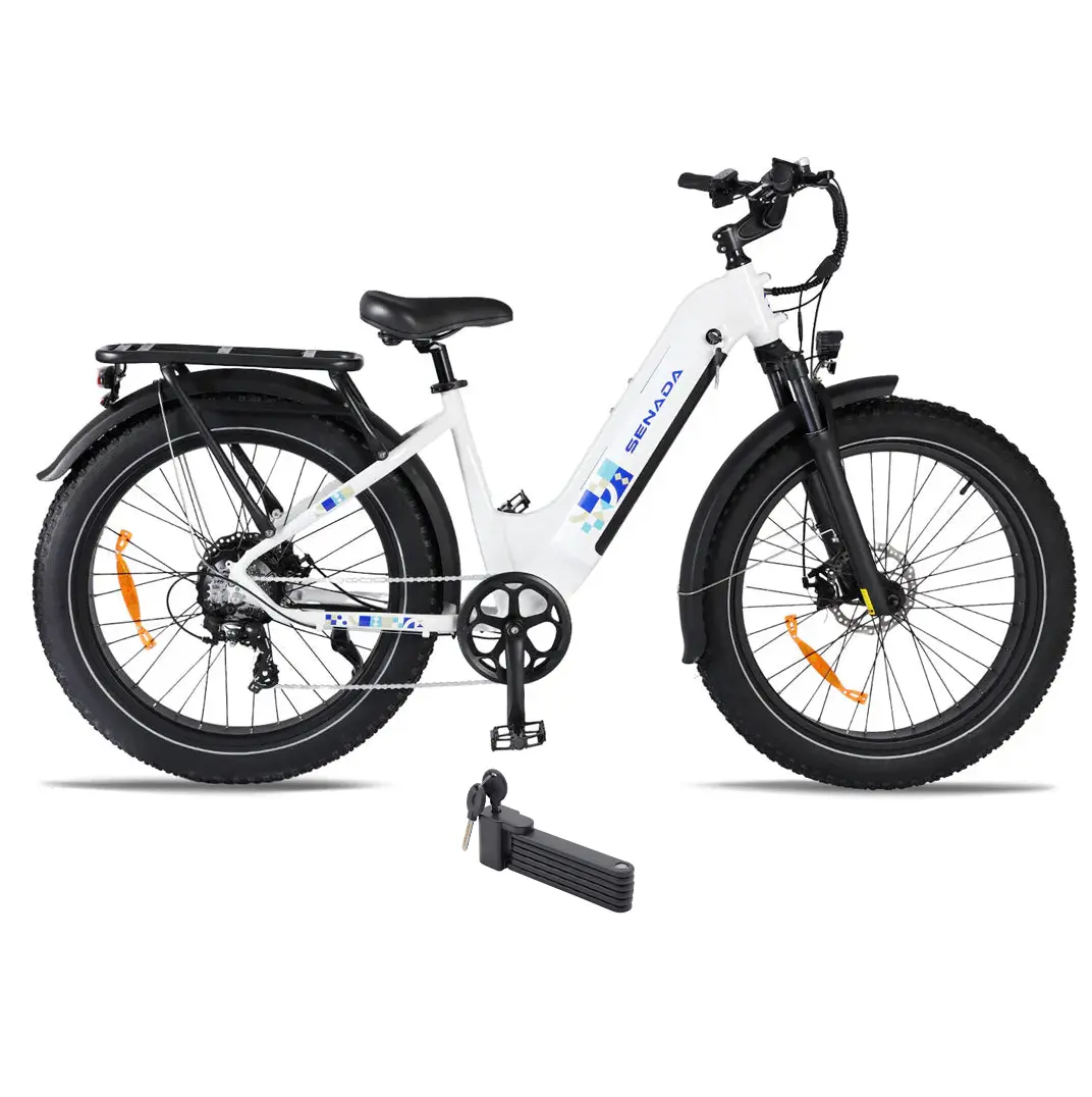 Senada Bikes 1000W 48V Mayor Premium All-Terrain Step-Thru Fat Tire Electric Bike 1