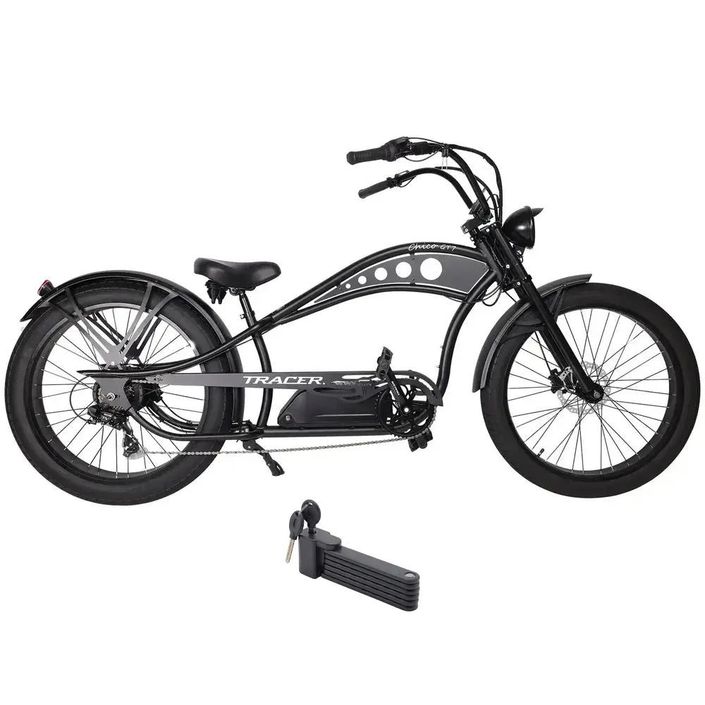 Tracer 750W 48V Chico Gt7 Chopper Stretch Cruiser Fat Tire Electric Bike 1