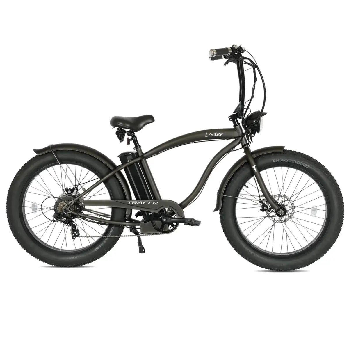 Tracer 800W 26" Loiter Cruiser Fat Tire Electric Bike 1