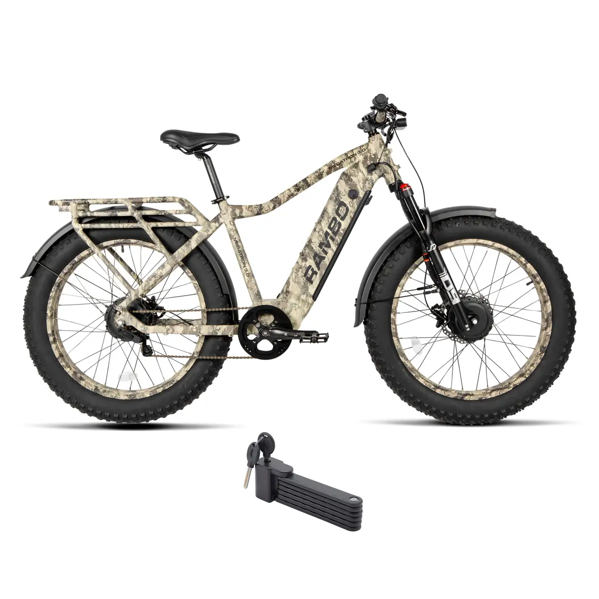 Rambo 1000W Megatron 4.0 All-Wheel Drive Dual Motor Step-Over Electric Bike 1