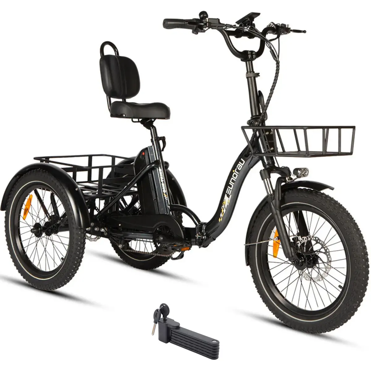 Eunorau 500W One-Trike Rear Drive Step-Thru Folding Electric Bike 1