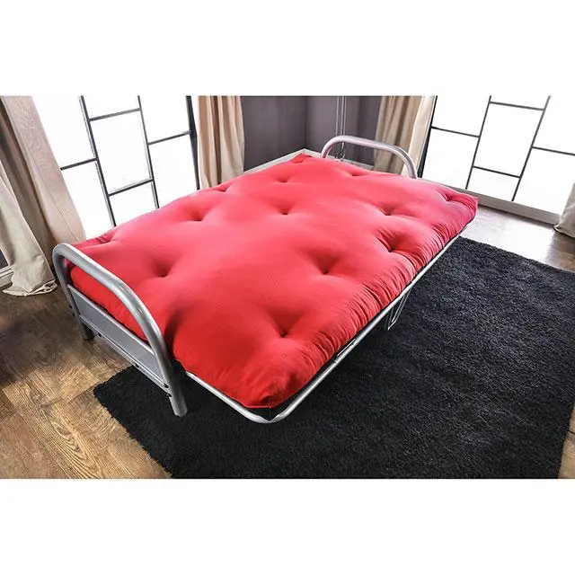 Aksel Black/Red Futon Mattress, Black, Red & Gray 3