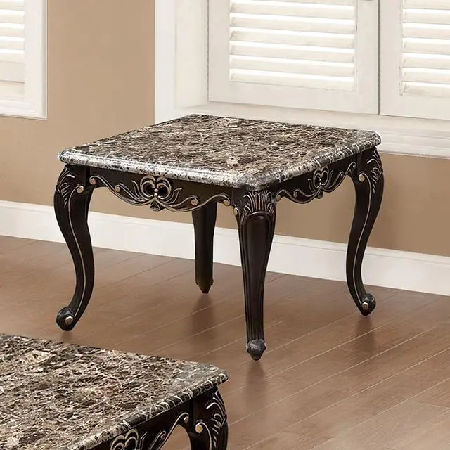 Albacete End Table Walnut & Campage 1