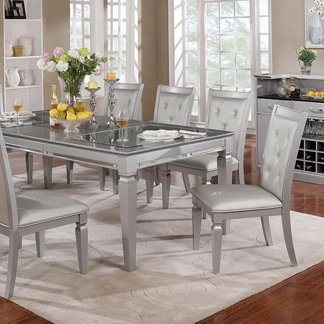 Alena Silver Dining Table 1