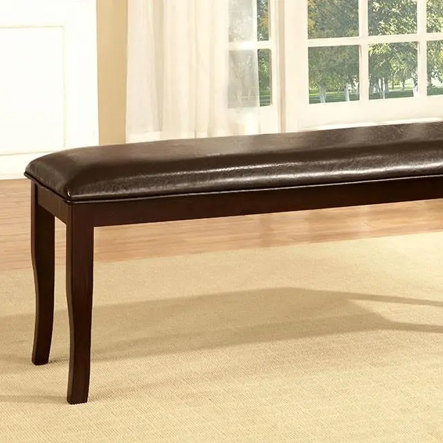 Woodside Dark Cherry/Espresso Bench 1