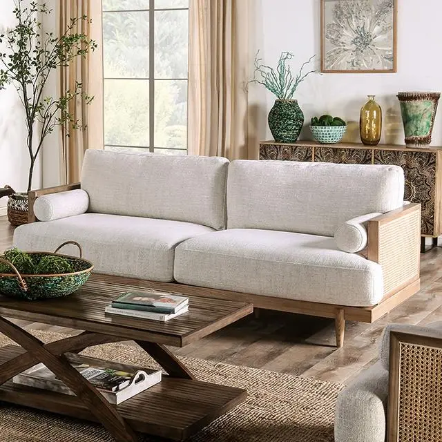 Alesund Sofa, Beige/Light Oak, Natural & Brown 1