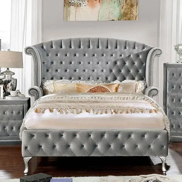 Alzir Bed Grey & Blue 1