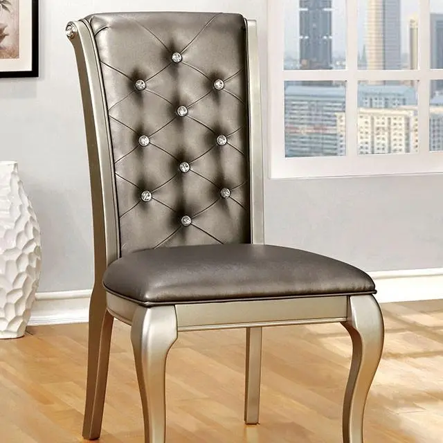 Amina Champagne Side Chair (2/Ctn) 1
