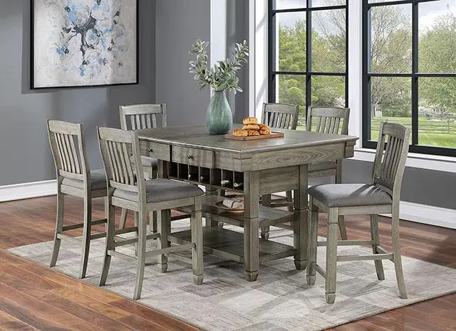 Anaya Counter Ht. Chair (2/Ctn), Gray/Lt. Gray 2