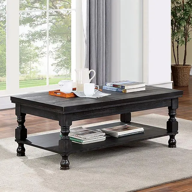 Calandra Coffee Table, Antique Black 1