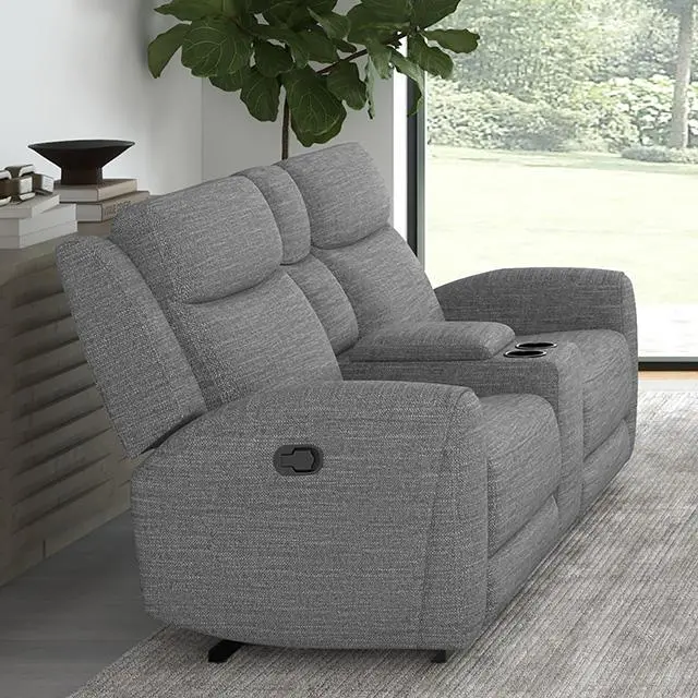 Antonius Manual Recliner Loveseat W/ Console 1