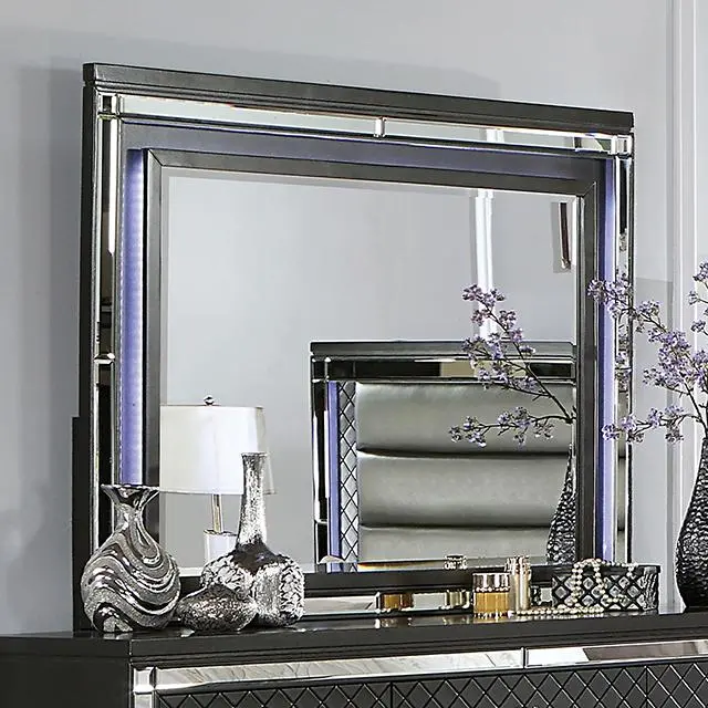 Calandria Mirror W/ Led, Gray 1