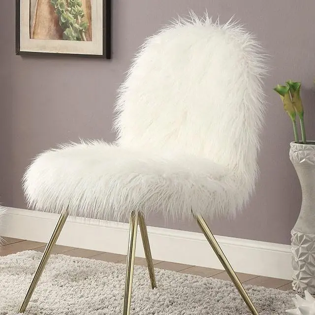Caoimhe White/Gold Accent Chair 1