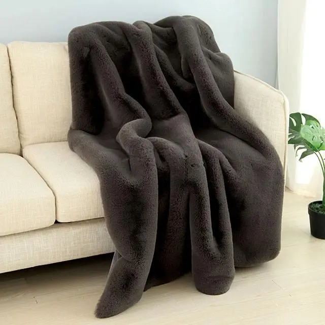 Caparica Charcoal Throw, Silver 1