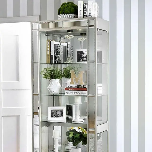 Carrollton Chrome Curio Cabinet 1