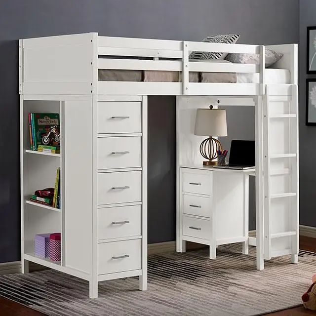 Cassidy Twin Loft Bed W/ Drawers 1