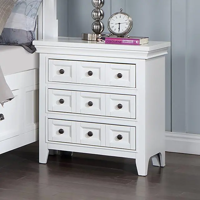Castile Night Stand W/ Usb, White 1