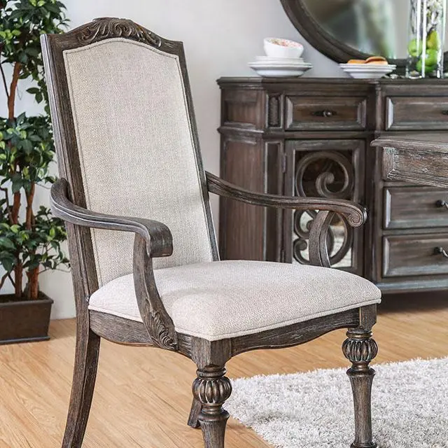 Arcadia Rustic Natural Tone/ Ivory Arm Chair (2/Ctn) 1
