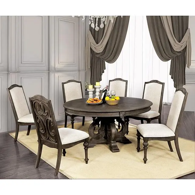 Arcadia Rustic Natural Tone Round Dining Table 2