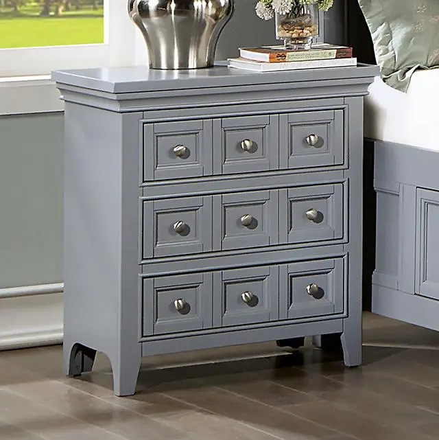 Castlile Night Stand W/ Usb, Gray 1