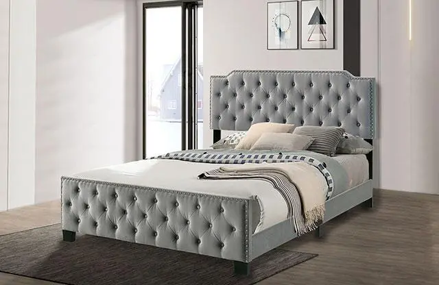 Charlize Bed Grey & Navy 2
