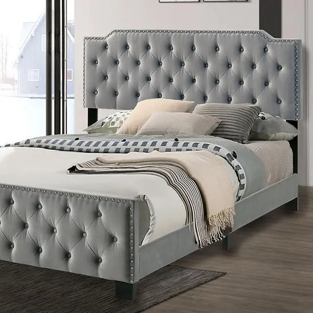 Charlize Bed Grey & Navy 1