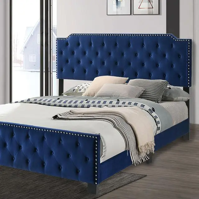 Charlize Bed Grey & Navy 2
