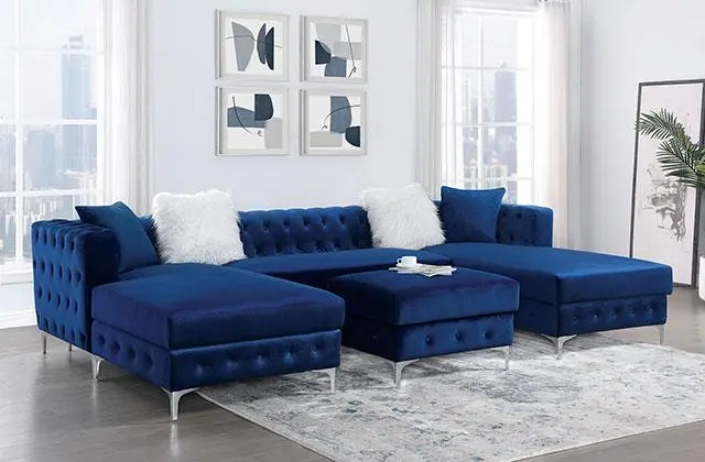 Ciabattoni Sectional, Navy 2