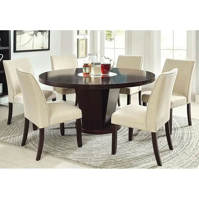 Cimma Espresso Round Dining Table 2