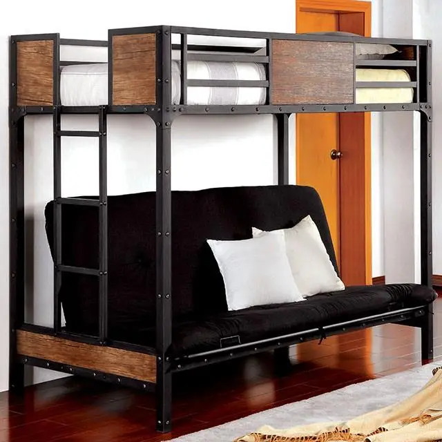 Clapton Black Twin Bed W/ Futon Base 1