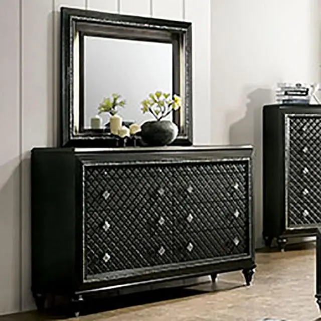 Demetria Metallic Gray Dresser 1