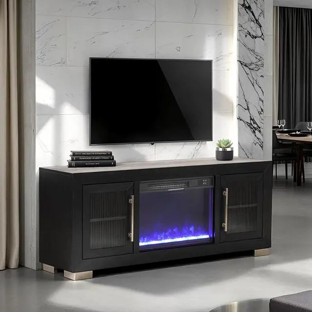Ashbourne 60" & 72" Tv Stand W/ Fire Place 1