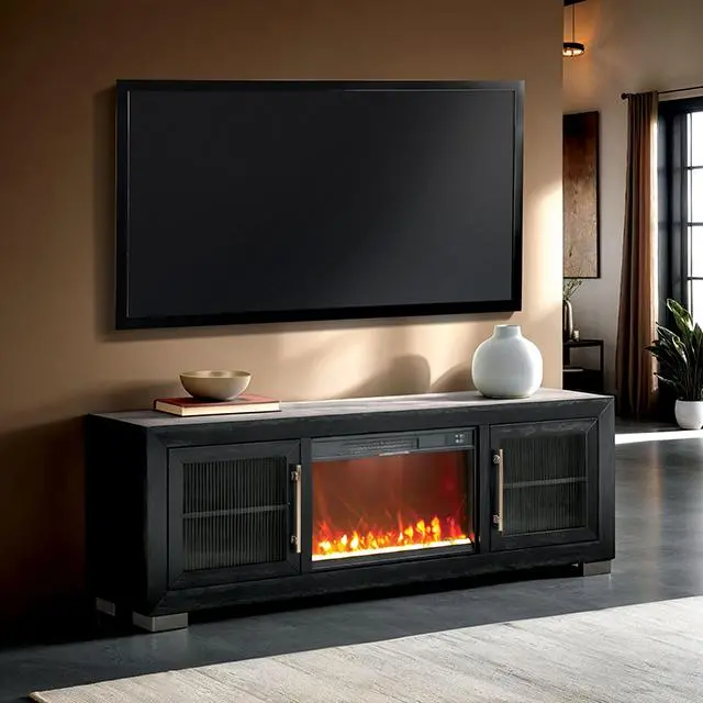 Ashbourne 60" & 72" Tv Stand W/ Fire Place 2