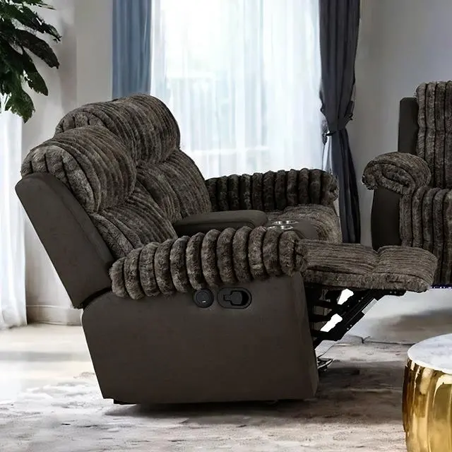 Dionysus Manual Reclining Loveseat Brown 1