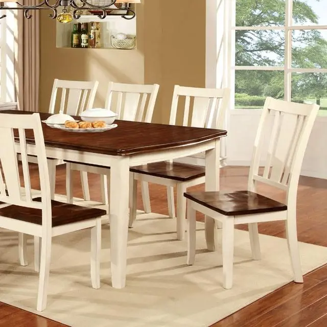 Dover Vintage White/Cherry Dining Table W/ 18" Leaf 1