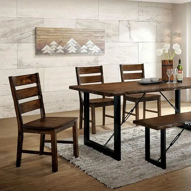 Dulce Walnut/Black Dining Table 1