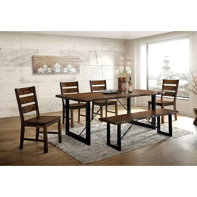 Dulce Walnut/Black Dining Table 2