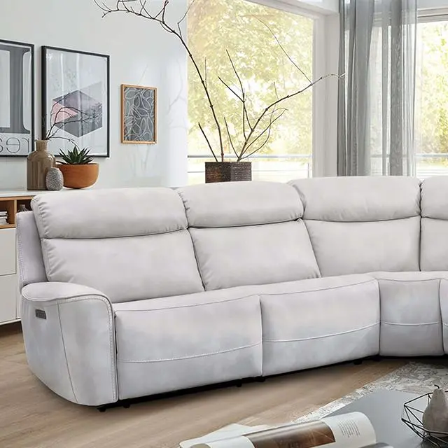 Edmondus Power Sectional, Light Taupe 1