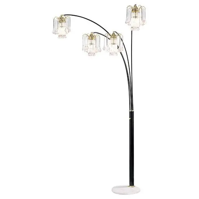 Elouise Black/Gold Arch Lamp 1