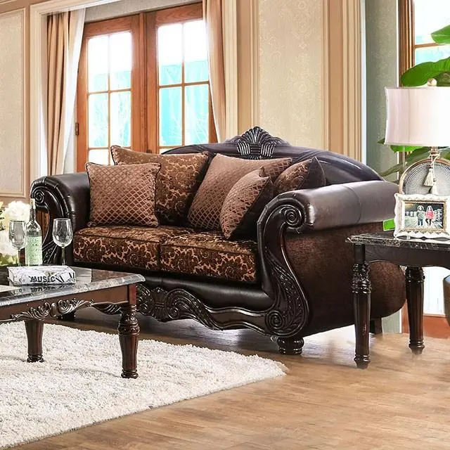 Elpis Brown/Espresso Love Seat 1